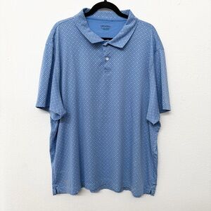 Untuckit Damaschino Men's Blue Short Sleeve Golf Polo 3XL 100% Pure Cotton